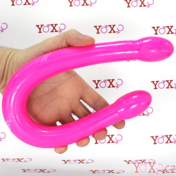 Dvojité dildo z čistého flexibilního silikonu pro ženy 43 8 x 3 5 cm