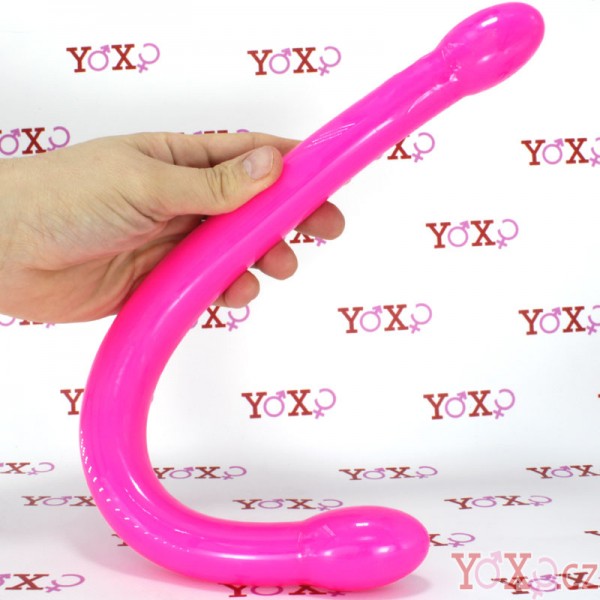 Dvojité dildo z čistého flexibilního silikonu pro ženy 43 8 x 3 5 cm