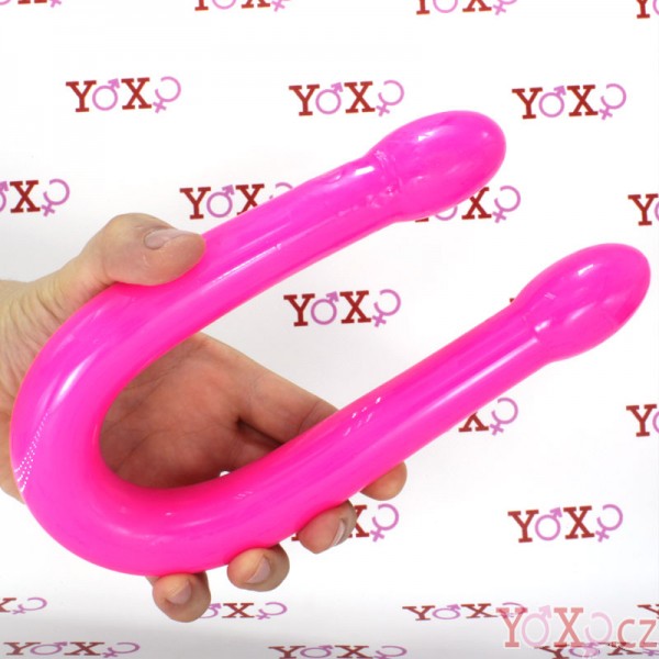 Dvojité dildo z čistého flexibilního silikonu pro ženy 43 8 x 3 5 cm