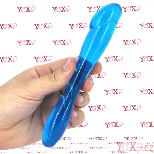 Dvojit Flexibiln Dildo V Jelly Mater Lu Modr X Cm Sex Shop
