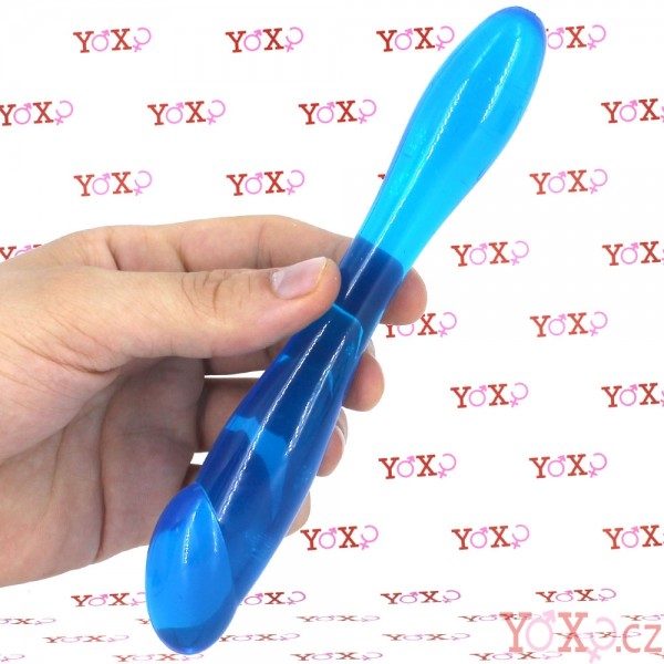 Dvojit Flexibiln Dildo V Jelly Mater Lu Modr X Cm Sex Shop
