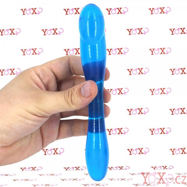 Dvojit Flexibiln Dildo V Jelly Mater Lu Modr X Cm Sex Shop