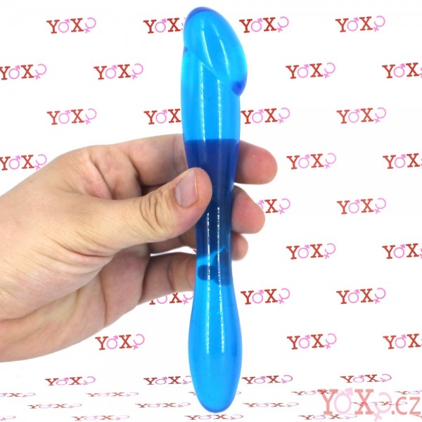 Dvojit Flexibiln Dildo V Jelly Mater Lu Modr X Cm Sex Shop