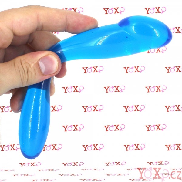 Dvojit Flexibiln Dildo V Jelly Mater Lu Modr X Cm Sex Shop