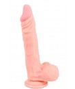 Realistické dildo z čistě měkkého a pružného silikonu 21 X 3,8 cm.