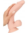 Realistické měkké a flexibilní dildo v lické kůž 24 X 4,4 cm.