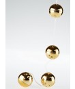 4 Zlaté luxusní vaginální nebo anální venušiny kuličky gejš 3,5 cm.