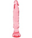 Anální průsvitnorůžové Jelly dildo 15 x 2,5 cm.
