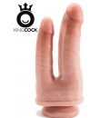 KING COCK - ultra realistické dvojité vaginální i anální dildo 14 x12, 4,5 x 3cm, - vysoce kvalitní vyrobeno v USA.