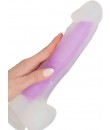 Realistické fosforové dildo ze silikonu 24 x 5,5 cm.