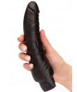Ultra realistický zakřivený vibrátor Soft černý 20 x 4 cm.