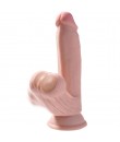 Ultra realistické tělové dildo 3-D Density King Cock 18 x 4,3 cm s volnými varlaty.