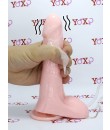 Ultra extra realistický vibrátor s ejakulací a přísavkou a varlaty 19,5 x 4,2 cm.
