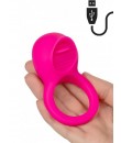 Silikonový vibrační kroužek na penis s jazykem pro stimulaci klitorisu 5 cm.