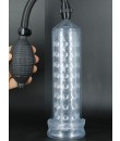 Vakuová pumpa na penis s vnitřním pláštěm "POWER MASÁŽ CLEAR" 21 X 5 CM.