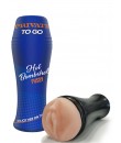 Ultra realistický masturbátor bombshellve tvaru vagíny pro muže z pravé kůže 21 x 3 cm.