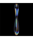 Twilight Gleam Double Delight | Oboustranné skleněné dildo se svítícím efektem
