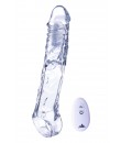 Prodlužovací vibrační návlek na penis s dálkovým ovládáním 10,1 cm.
