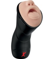 Pdx Elite Vibrační masturbátor pro muže ve tvaru nenasytných úst 24 x 9 cm.