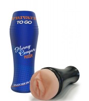 Ultra realistický masturbátor ve tvaru vagíny pro muže z pravé kůže 21 x 3 cm.