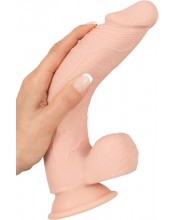 Realistické měkké a flexibilní dildo v lické kůž 24 X 4,4 cm.
