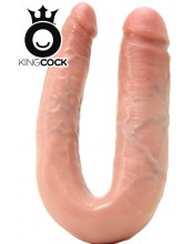 KING COCK - ultra realistické dvojité vaginální i anální dildo L 44 x 4,5 cm, - vysoce kvalitní vyrobeno v USA.