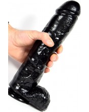 Ultra realistické sametové dildo XXL s ultra stimulujícími žilami a žaludem 28 X 6,5 cm.