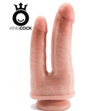 KING COCK - ultra realistické dvojité vaginální i anální dildo 14 x12, 4,5 x 3cm, - vysoce kvalitní vyrobeno v USA.