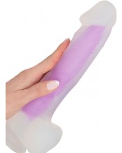 Realistické fosforové dildo ze silikonu 24 x 5,5 cm.