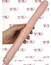 Dvojitý vibrátor pro ženy z čistého silikonu 35 X 4 cm.