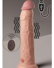 Cock ELITE 9 - Ultra Realistický silikonový vibrátor s dvojitou hustotou a dálkovým ovládáním 24,8 x 5 cm. 