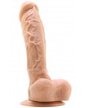 Ultra realistické dildo z vyraznými žilkamy a dvojí hustotou v silikonu 23 x 4,5 cm.