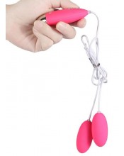 Dálkově ovládané vaginální a anální vibrační vajíčko v silikonu 5,5 x 2,5 cm.