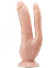 Ultra realistické dvojté dildo s přísavkou 21,5 x 3,8 - 1,9 cm.