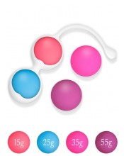 Kit 4 Kegel Balls sada 4 kegelových kuliček - čisté silikonové vaginální venušíny kuličky s variabilní hmotností 