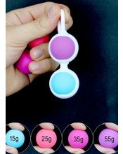 Sada 4 kegelových kuliček - čisté silikonové vaginální venušíny kuličky s variabilní hmotností 3 cm.