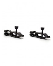 Svorky na bradavky / svorky s nastavitelným utažením v černém kovu.