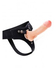 Strap-On pro ženy s elastickým popruhem a dildo 15,4 x 3,2 cm.