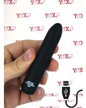Shoty - Klasický černý mini vibrator 10 x 2 cm. 