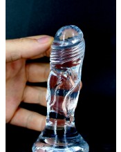 Realistické průhledné dildo v měkkém a flexibilním želé 12 x 3 cm. 