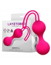 Fitty 3 - Oscilační vaginální kuličky 62 g v čistém silikonu 8 x 3 cm. 