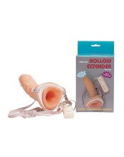 Vibrační Dutý Strap-On s regulátorem vibrací  pro muže 18 x 4,8 cm.