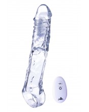 Prodlužovací vibrační návlek na penis s dálkovým ovládáním 10,1 cm.