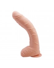BAILE Alex realistické dildo s křivkou pro stimulaci G-bodu a přísavkou