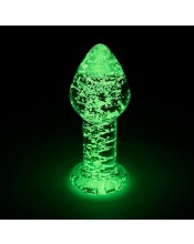 Shining Line Glow in the Dark | Skleněný anální kolík svítící ve tmě