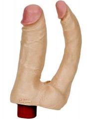 Dvojitý realistický vibrátor pro dvojitou penetraci - Doc Johnson 17 X 4 cm. - 17 x 2,5 cm.