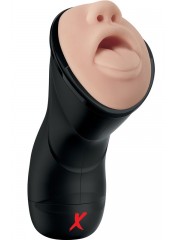 Pdx Elite Vibrační masturbátor pro muže ve tvaru nenasytných úst 24 x 9 cm.