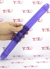 Dvojité dildo z čistého flexibilního silikonu TWINZER 35 x 3,5 cm.
