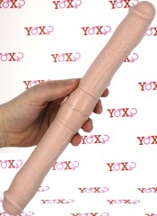 Dvojitý vibrátor pro ženy z čistého silikonu 35 X 4 cm.