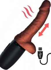 King Cock Ultra Realistický vibrátor s tahem a topným efektem 16,6 x 3,6 cm.